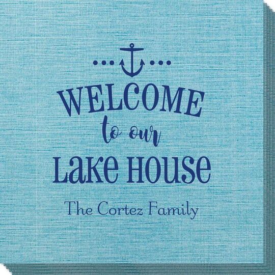 Welcome to Our Lake House Bamboo Luxe Napkins